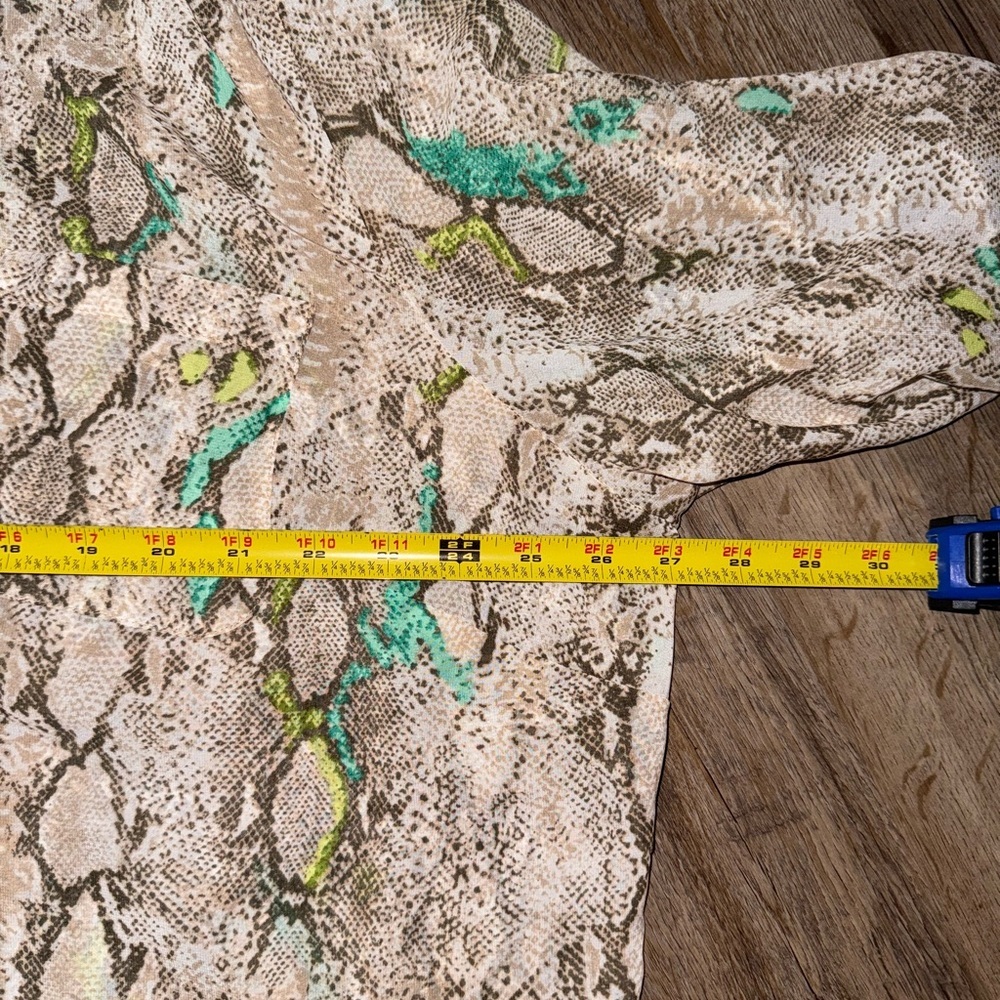 Covington Essentials Snake Print Sheer Blouse - image 8